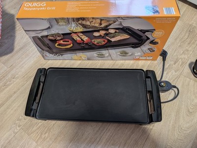 Quigg Teppanyaki Grill 1800W Aluminium Grillplatte mit Antihaftbeschichtung