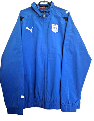 Cardiff City Fußball Track Top Aufwärmjacke Herren Größe XL 26'' PTP Puma