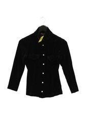 Valentino Women's Shirt XS Black 100% Other 3/4 Sleeve Collared Basic
