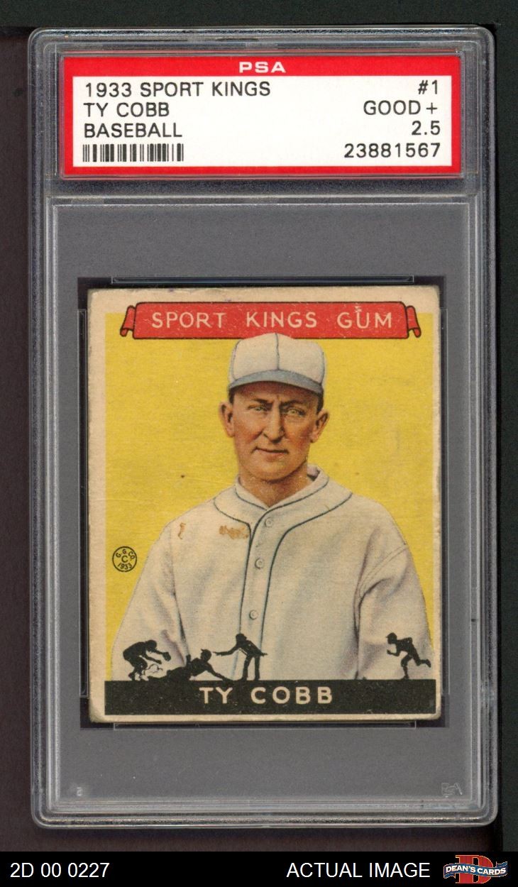 1933 Goudey Sport Kings #1 Ty Cobb Tigers Baseball HOF PSA 2.5 - GD+