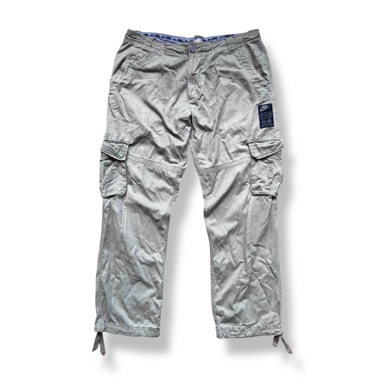 Pantaloni cargo Nike vintage Y2K uomo beige taglia 36