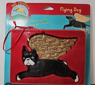 NEW Dog Mountain Boston Terrier STEPHEN HUNECK Flying Angel Dog