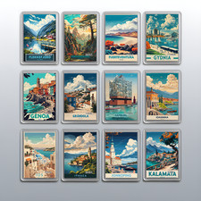 Acrylic Travel City Holiday Fridge Magnet –Souvenir Gift Refrigerator Decoration