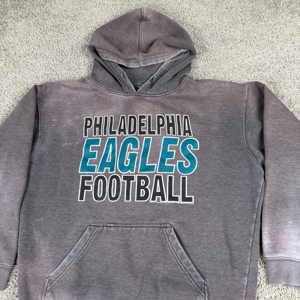 Philadelphia Eagles Sudadera con Capucha Para Hombre Extra Grande Gris Verde Comida Chatarra Sudadera Foto 3 de 4