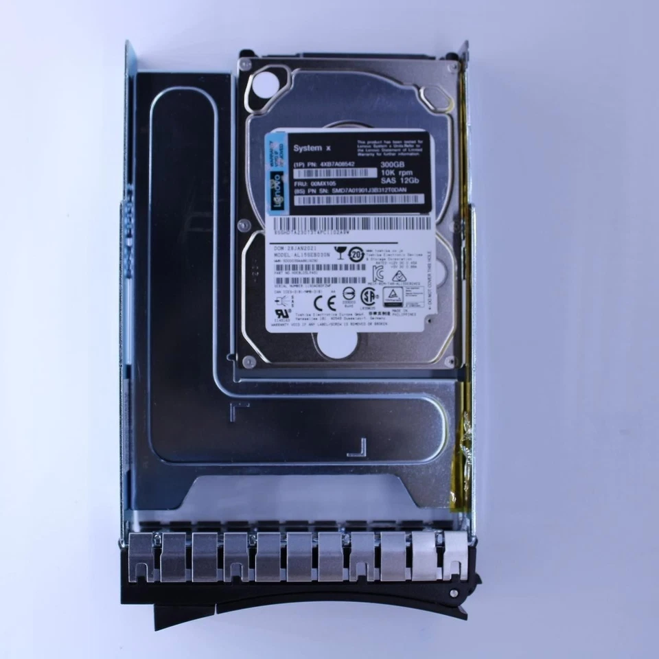 Lenovo 300GB 00MX105 4XB7A08542 System X 10K SAS 12Gb/s 3.5" X3650 M5 HDD Drive - Image 3 of 4