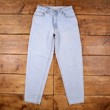 Vintage Levis 560 Jeans 31 x 32 USA Made 90s Light Wash Straight Blue Red Tab