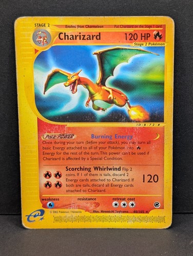 Charizard 040/165 Expedition Base Set Regular Rare Non-Holo Pokemon TCG MP
