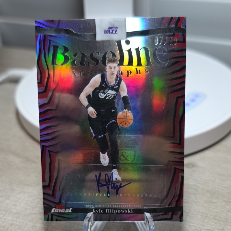 Topps Finest NBA 2025-26 Kyle Filipowski Utah Jazz Rare Auto  #07/10 &Blue 23/99