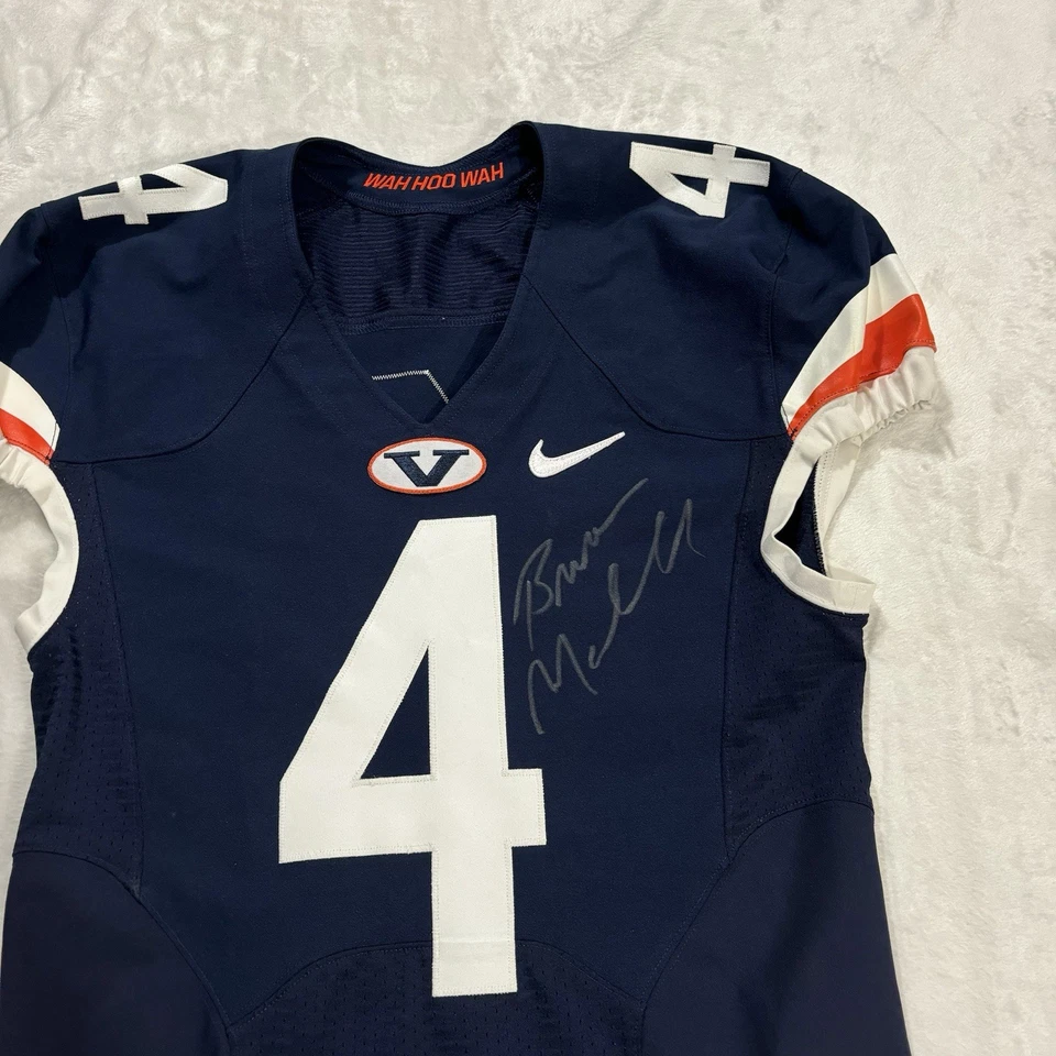 Virginia Cavaliers Football Jersey Nike Team Issued Uniform Signed Autograph #4 - Image 3 of 4