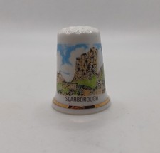 Vintage Scarborough Bone China Thimble Collectable Miniature Curio Cabinet