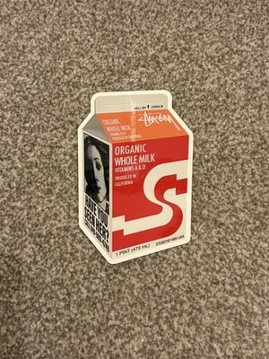 Stussy Bio Vollmilch Aufkleber