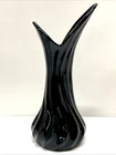 Red Wing 818 Vase High Gloss Black Mid Century Modern 13" Tall