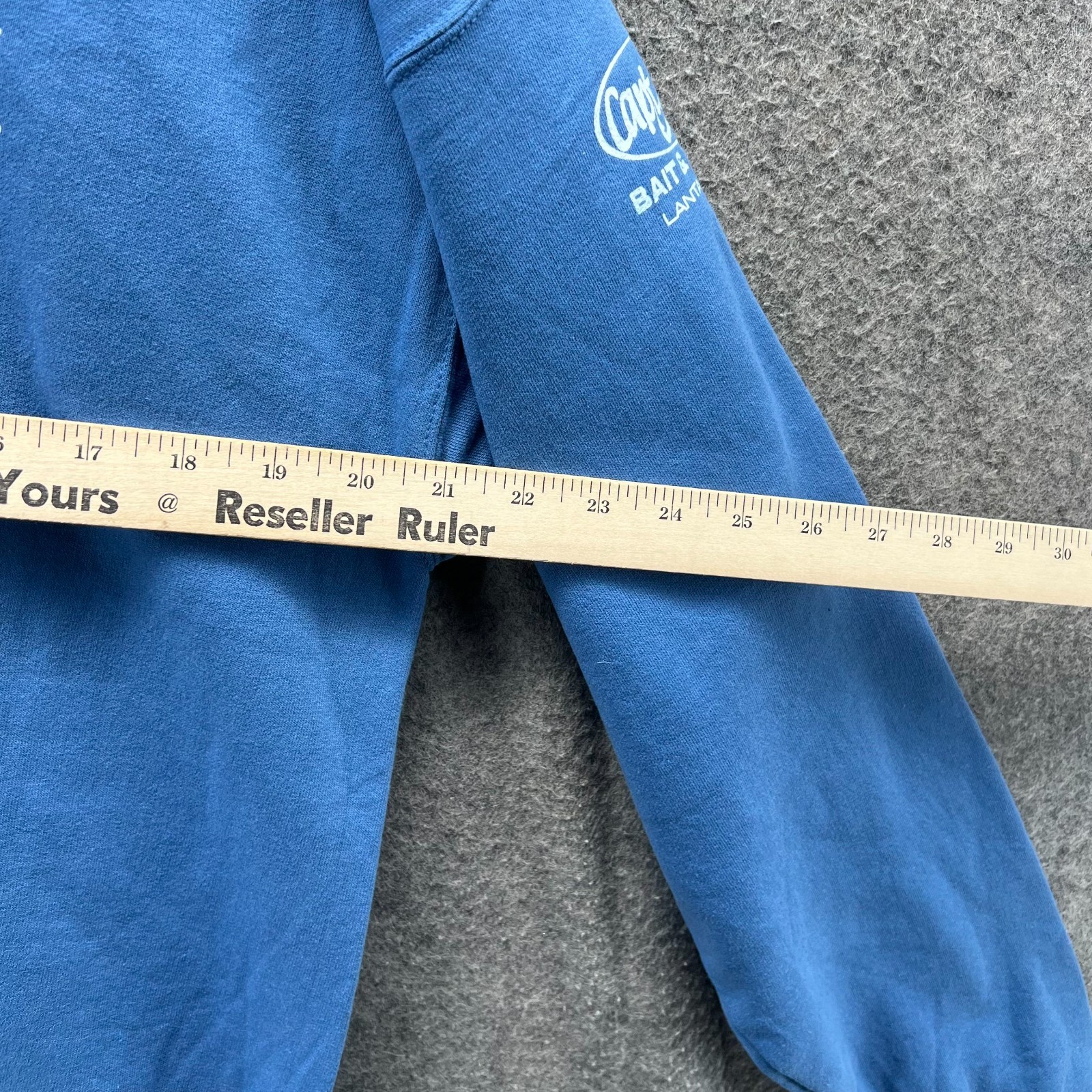 Guy Harvey Sweatshirt Men Medium Blue Bluewater Cotton Blend Pullover Crewneck