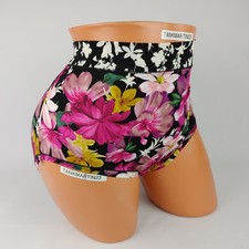 LANE BRYANT CACIQUE COMFORT BLISS FULL BRIEF PLUS PANTY 22/24 BLACK PINK FLORAL