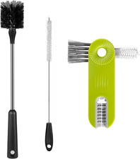  3 Pack Bottle Brush, 15 Inches Stainless Steel Long Handle Baby Bottle Scrub C