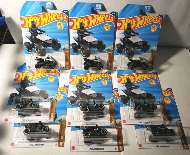 Hot Wheels Tesla Cyberquad lot of 9 New For 2025