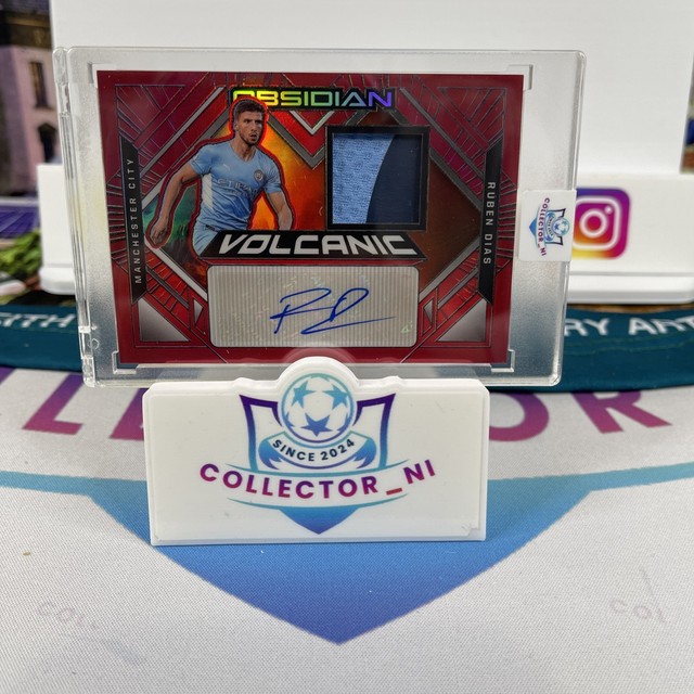 2021-22 Panini Obsidian Volcanic Ruben Dias Auto / Patch 1/1 One Of One