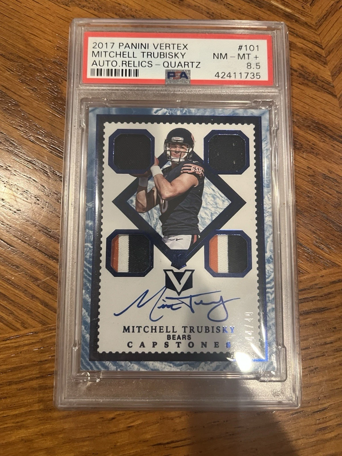 Mitchell Trubisky Panini Vertex #101 Autograph Relics
