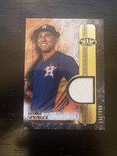 2016 Topps Tier One Relics George Springer #T1R-GSP /199 MEM Houston Astros