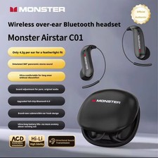Monster Airstar C01 Wireless Bluetooth Ear-hook Headphones Dual Modes Black Monster Airstar C01 Wireless Bluetooth Ear-hook Headphones Dual Modes Black