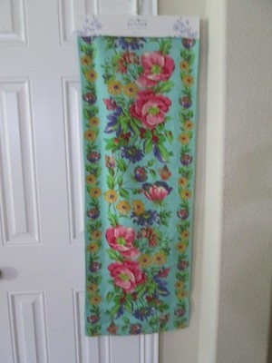 April Cornell 16  x 90   Penny's Patio Floral Table Runner/NWT
