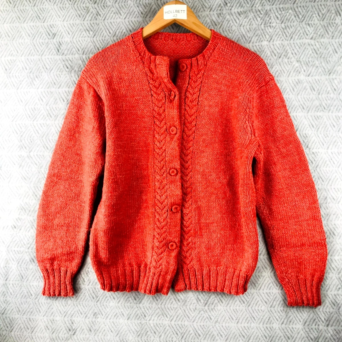 Cardigan Rayé Rouge Atmosphere Pour Femme - Taille 12, En Coton, Col En V, Occasion En Très Bon état