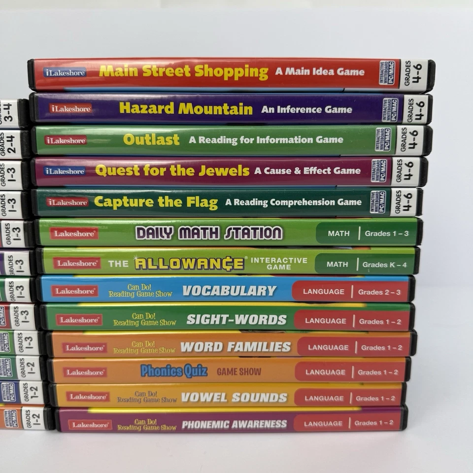 Lakeshore & iLakeshore PC/MAC Interactive Learning Game Lot 25 Games Grades K-6 - Image 4 of 4