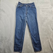 Vtg Early 80s Levis Womens 13 Button Fly Straight Leg Jeans Made in USA Blue