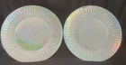 Vintage Federal Glass Moonglow 9 7/8" Iridescent Dinner Plates - Set of 2