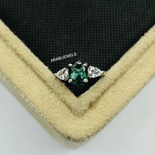 Oval Cut Teal Sapphire Ring 925 Sterling Silver Gift For Her Engagement Ring.