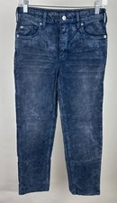 Anthropologie Pilcro Corduroy Pants 25 The Vintage Straight Stretch Indigo Blue