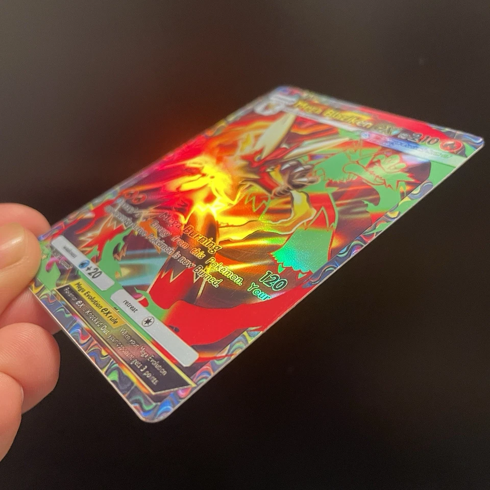 Fan Art Pokemon TCG Pocket Mega Blaziken EX Holo Full Art | Mega Rising - Image 3 of 3