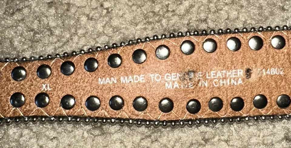 Cinturón Blazin Roxx Festoneado Estrás Cruz Croc Estampado alias Nocona Estrás Foto 4 de 4