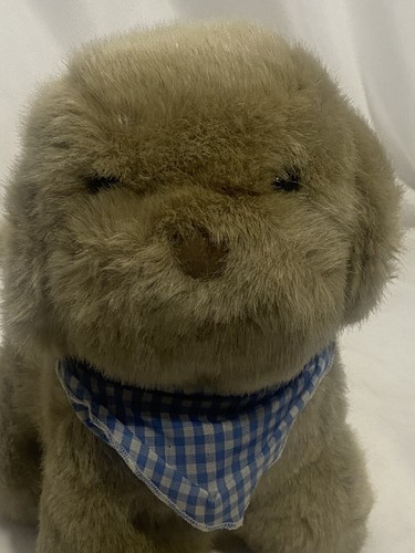 Almohada Dakin suave cachorro perro perrito Lovey peluche 1985 azul guinga pañuelo - Imagen 9 de 11