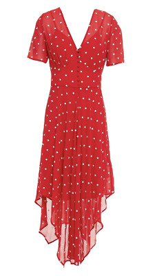 MAJE Raola embroidered crepe dress 36 | eBay