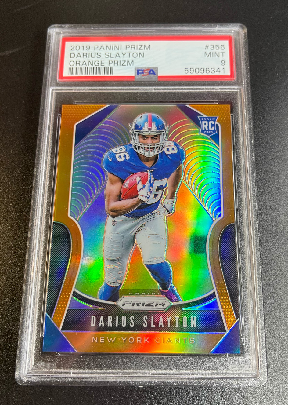 2019 Prizm Darius Slayton Orange Prizm /249 PSA 9 RC