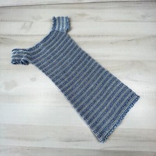 Forever 21 Womens Dress Small Junior Blue Smocked Chambray Off Shoulder New