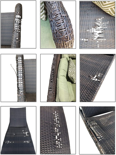 120 Ft Wicker Repair Kit, Plastic Wicker Repair Supplies, Gradient Dark Brown wi - Picture 10 of 12