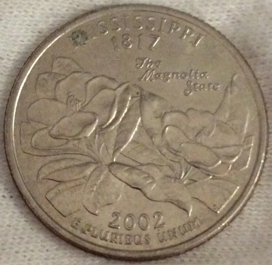 2002年 ミシシッピ州 クォータードル Uncirculated State Quarter 2002 US Coin Errors for sale | eBay