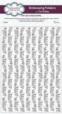 creative expressions sue wilson-A4 embossing folder -art deco rose swirl- ef-041