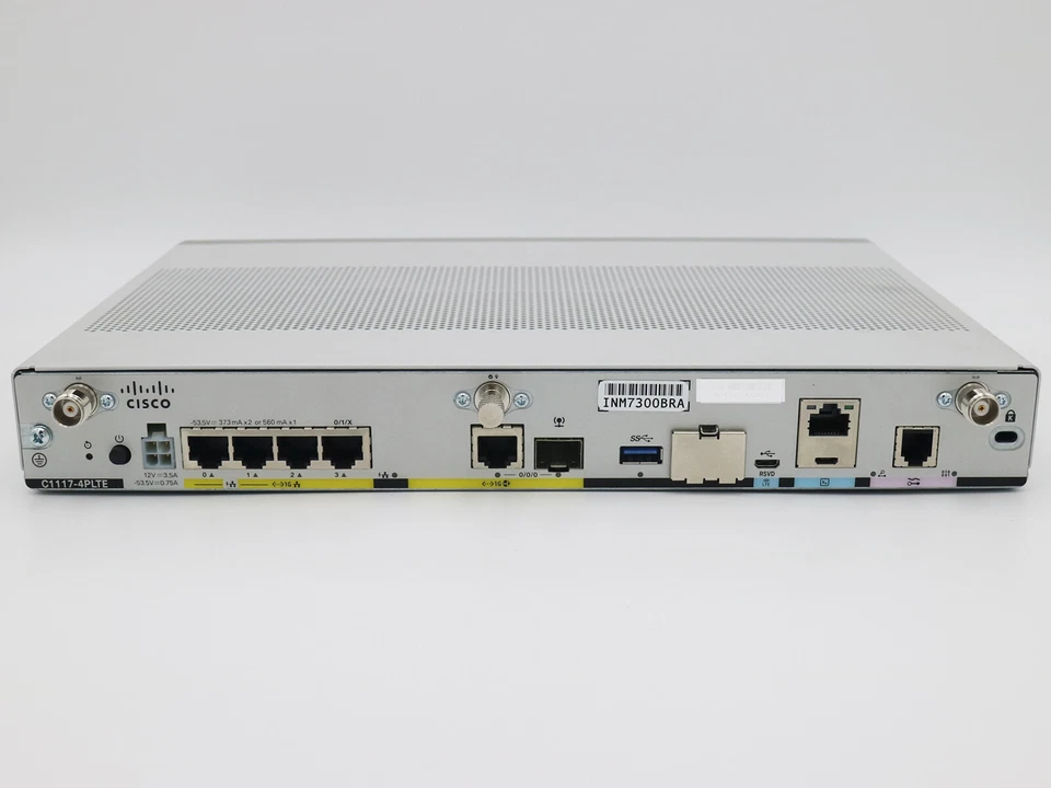 2xCisco C1117-4PLTELA w/ LTE Antenna + 66W PSU + Security License, 1Y-Wty - Image 4 of 4
