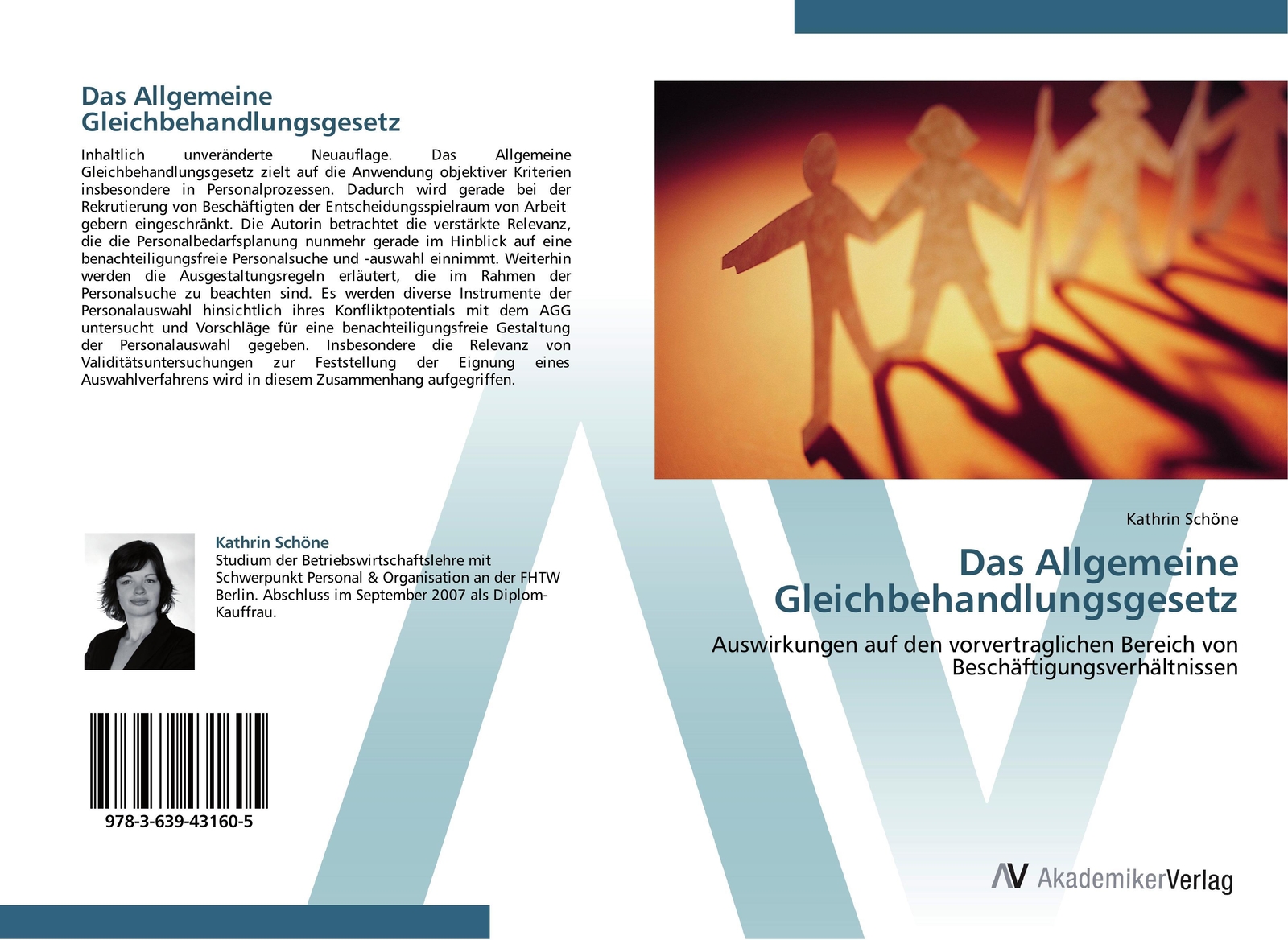 Thumbnail - Das Allgemeine Gleichbehandlungsgesetz Kathrin Schöne Taschenbuch
