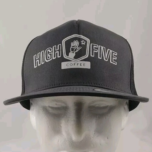 Cappello/Berretto High Five Coffee Asheville, NC Regolabile Snapback Rete Schiena - NUOVO! - Foto 2 di 9