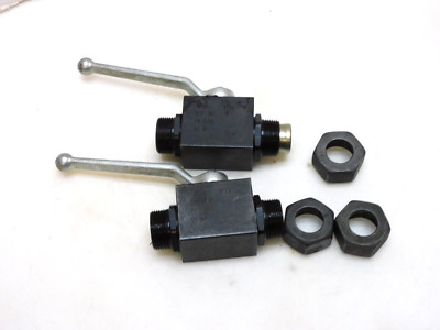 LOT OF 2 VOSS BALL VALVE 1113 BKH 18L PN500 MISSING TUBE CONNECTOR HARDWARE