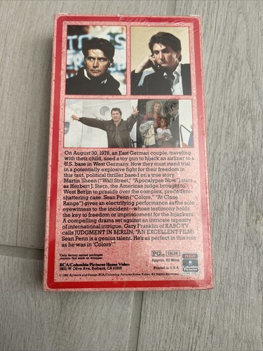 Judgment in Berlin (FACTORY SEALED VHS) RCA Columbia (1988) - Picture 2 of 2
