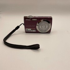NIKON Coolpix S220 10MP Digital Camera - Plum, FOR PARTS Broken Screen