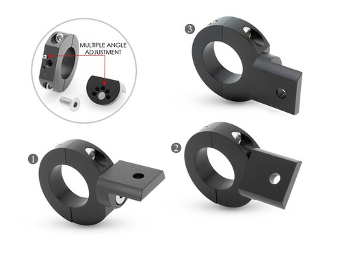 Motorcycle Spot Fog Light Brackets Clamps for Engine Crash Bar 22mm to 28mm - Picture 3 of 6