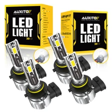 4X 9005 9006 LED Headlights Kit Bulbs 6500K High Low Beam Super White Bright EOA