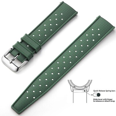 Tropic Silicone Rubber Watch Band 20mm 22mm Quick Release Strap for Seiko Rolex