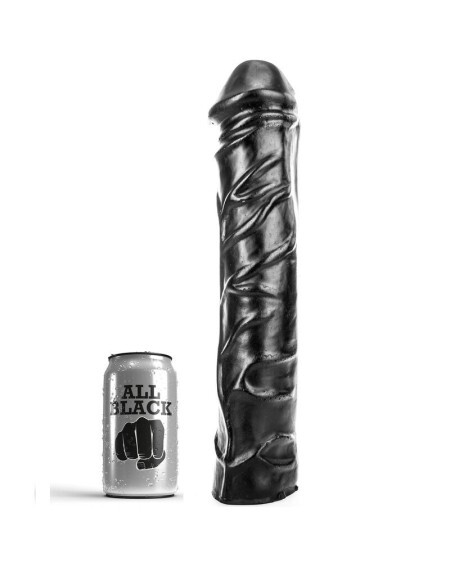 Vibrador Realista Xxl De 33 Cm - Negro En Oferta All Black Dildo Gigante Fisting Suave 32 Cm
